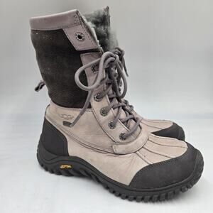 UGG Adirondack II Round Toe Waterproof Winter Boots Grey 3052 Women's 6.5 READ